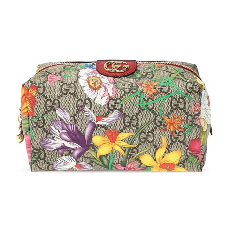 gucci ophidia toiletry case|gucci floral makeup bag.